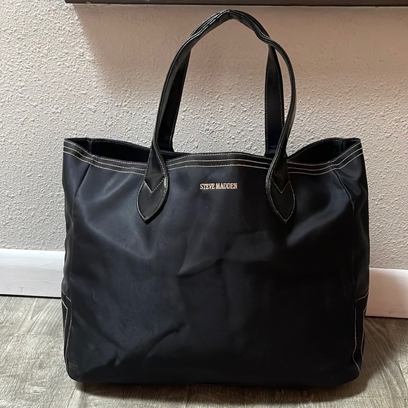 Steve Madden Bags Steve Madden Large Black Tote Shoulder Bag Poshmark